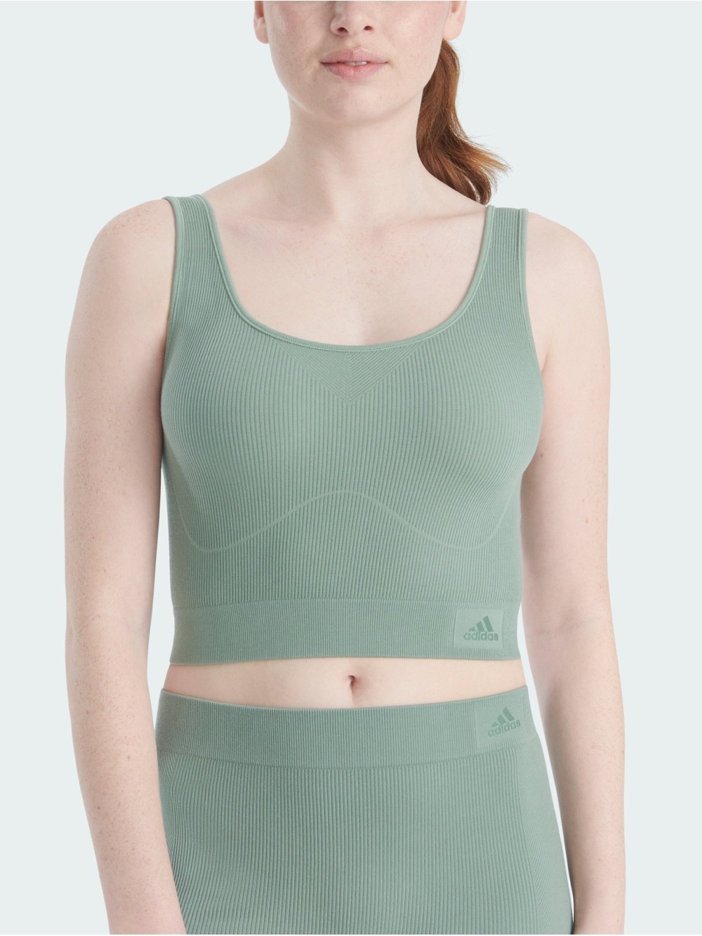 ADIDAS women’s 4A2H34 RIBBED SEAMLESS CROPPED TANK